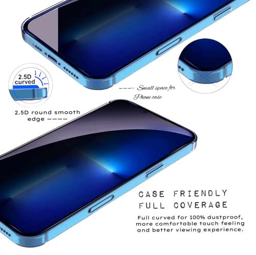 Jahfajh Essentials Privacy Anti-Spy Tempered Glass Screen Protector For Iphone 13/13 Pro/ 14, With 6.1 Inch Screen, 2-Pack #TOP2