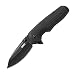 CRKT Copacetic EDC Folding Pocket Knife: Everyday Carry, Black Blade with Deep Belly, Locking Liner, Textured Nylon Handle, Pocket Clip 2620