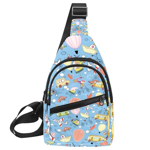 Bolsa de pecho para mujer con diseño de alce navideño para senderismo