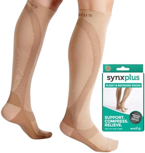 Paire De Chaussettes De Récupération Synxplus Flight & Recovery - Beige Medium