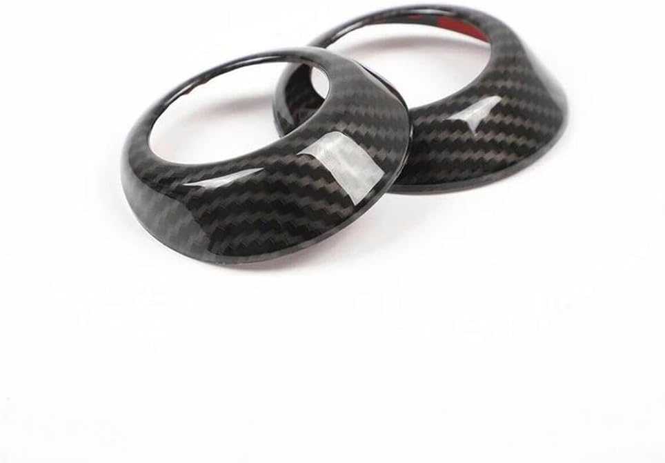 Auto Parts 2Pcs Car Speaker Loudspeaker Horn Decoration Cover Trim Sticker For Toyota Tundra 2014-2021 Car Styling Accessories(Carbon Fiber Black)