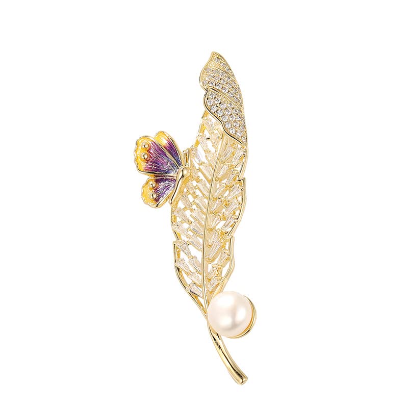 Spilla da donna per anniversario, regalo per moglie, spilla con perle naturali selezionate a mano di qualità AAA e moissanite color D, regalo per mamma, fidanzata, lei, NO11146, metallo, perla