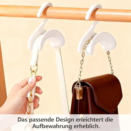 LoNinLoAn Taschen Haken Kleiderstange, 10 Stück Handtasche Kleiderbügel, Organizer Lagerung Handtasche Haken, Tasche Rack Organizer, Hakenn Taschenaufhänger Taschen Aufhänger