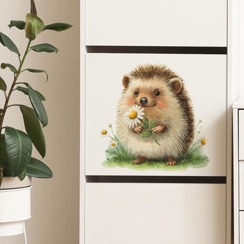 Vinilo decorativo infantil erizo acuarela removible miniatura 4