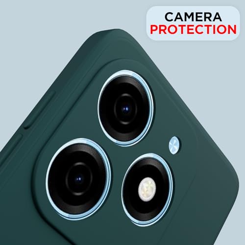 Image of Outlouders Back Cover for Tecno Spark GO 2024 | Camera Protection | Durable Soft Matte Silicone Bumper Case (Green)