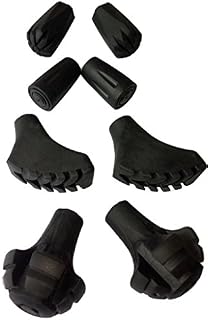 Alafen Replacement Rubber Tips Set for Trekking Pole Walking Hiking Sticks Tips Protectors