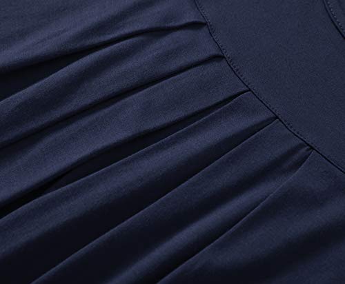 Latuza Women’s Pajamas Pleated Loungewear Top And Capris Pjs Set M Navy #TOP4