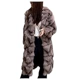 [Nachdenkliches Design] Dies ist ein Lampenhals -Winter -Faux -Pelzmantel. Die winterdickte warme Pelzjacke hat einen großen und plüschigen Kragen, winddicht und warm, was für den kalten Winter unerlässlich ist. Die elegante Pelzjacke hat auch große und tiefe Seitentaschen, die sich perfekt für Brieftaschen, Handy, Schlüssel und andere wichtige Gegenstände einsetzen. Solid Color Pelf Coat sieht aus, als wäre er aus echtem Fell, und Sie werden