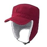 AISIYEDO Winter Windproof Ear Flap Hats Denim Baseball Cap Ushanka Trapper Hat Men&Women Fashion Cap