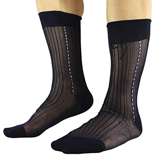 Nanxson 5/10 Pairs Men's Ultra Thin Socks Sheer Casual Sock Dress Socks