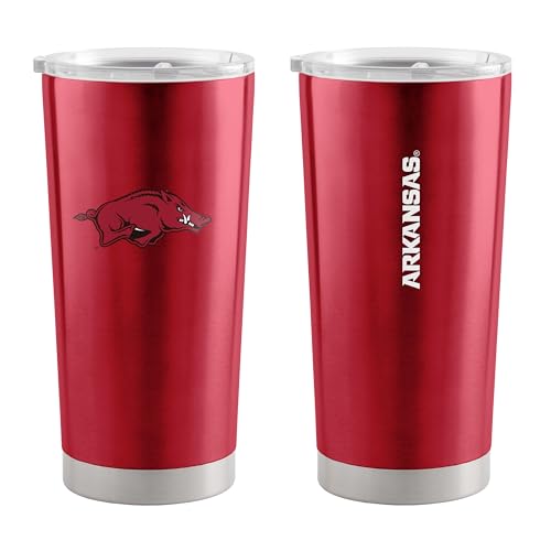 Image of Logo Brands 20 oz Powder Coat Tumbler- Insulated Tumbler with Lid for Water, Iced Tea or Coffee, Smoothie and More