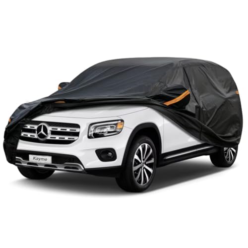 Kayme SUV Car Cover Fit for Mercedes-Benz GLB (2019-2025) Automobiles All Weather Waterproof, Outdoor Cover Sun Rain Protection, with Lock and Zipper