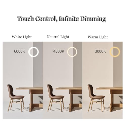 Grand miroir de maquillage LED dimmable et connecté avec commande tactile - 8