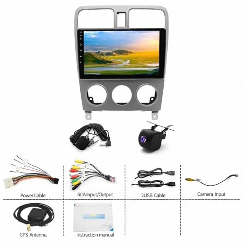 Radio coche con Bluetooth y comandos al volante para Subaru Forester 2002-2008 7