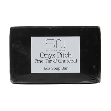 Seoul Naturals Onyx Pitch Pine Tar & Charcoal Soap, K Beauty, 6 oz