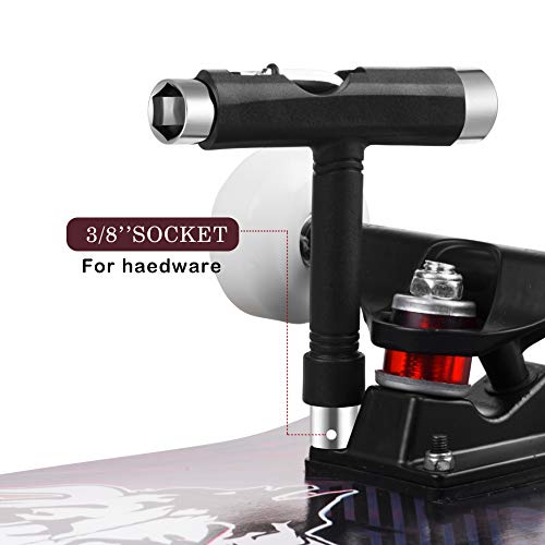 TANJALI Skate Tool All-in-One Skateboard Tool with T-Type Allen Key and L-Type Phillips Head Wrench Screwdriver Multi-Function and Portable