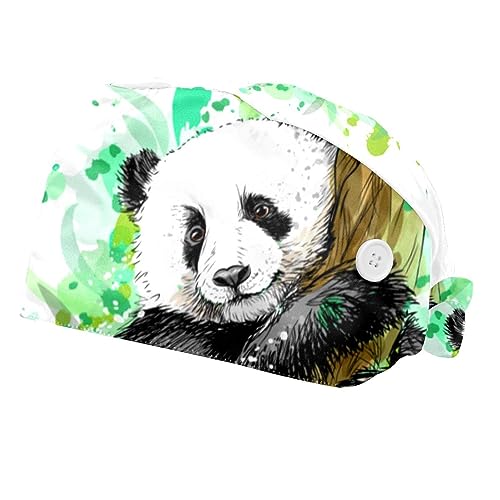 Casquette de travail panda anti-transpiration ajustable lot de 2