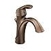 Oil-Rubbed Bronze Single Hole Bathroom Sink Faucet Trim Kit with Deck Plate and Water Drain, Ideal for Bath Vanity Sinks - MOEN 6400ORB