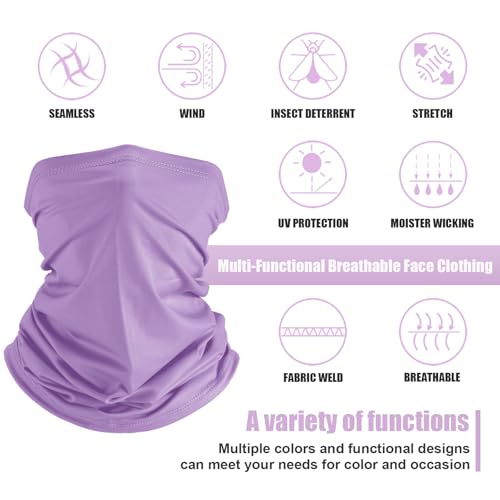 Image of Geyoga 6 /9 Pcs Summer UV Protection Cooling Neck Gaiter Scarf Face Clothing Neck Gaiter Mask Sunscreen Breathable Bandana