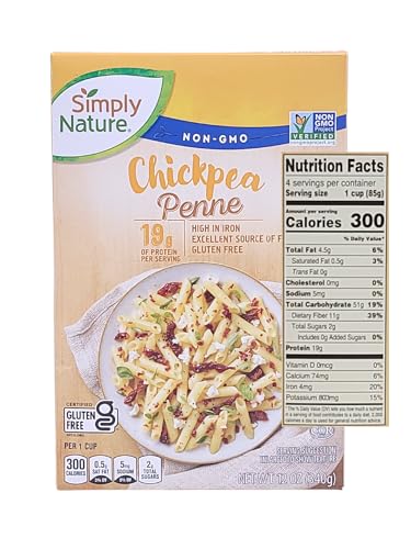 Simply Nature Chickpea Rotini & Chickpea Penne 2-Pack (12oz Each) | Gluten-Free, High Protein, Vegan | Non-GMO Plant-Based Pasta | 2-Pack Variety image 5