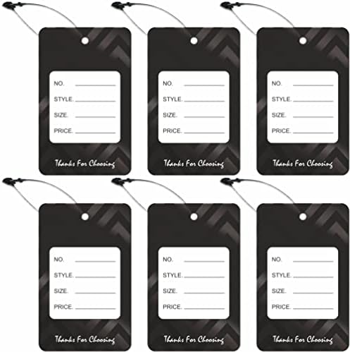 DEEPTAGS Paper Price MRP Tag Labels with Black Loop Pins, 300 PCS