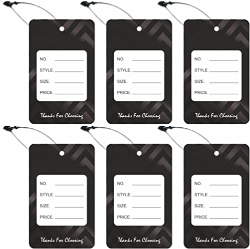 Image of DEEPTAGS Paper Price MRP Tag Labels with Black Loop Pins, 300 PCS