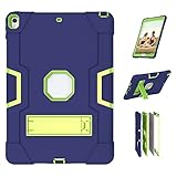 Jaorty 3 in 1 Hybrid Case for iPad Air 3 10.5' & iPad Pro 10.5' - Heavy Duty Rugged Stand, Shockproof, Anti-Slip, Anti-Scratch, Blue/Yellow Green