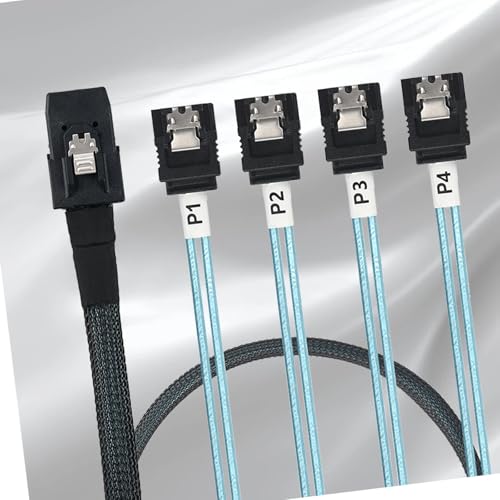 Cable Mini SAS a SATA 36 pines SFF-8087 a 4x SATA 7 pines miniatura 2