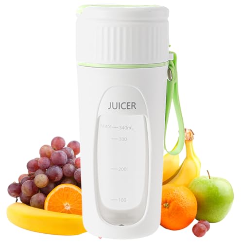 Licuadora Personal,Recargable Sin Cable Portátil - Pequeña Licuadora Para Frutas Con Vasos,Para Leche, Café, Hogar, Oficina, Acampada, Viajes, Deportes y Actividades al Aire