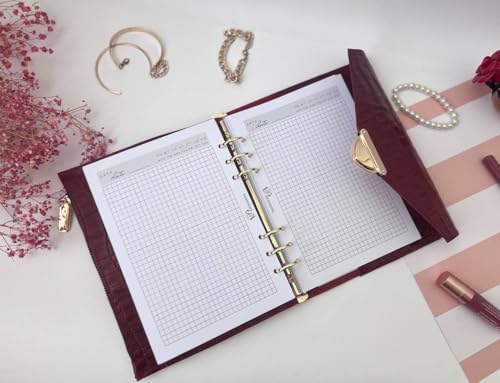 Agenda A5 en cuir rouge robuste pour centraliser toutes vos notes - 6