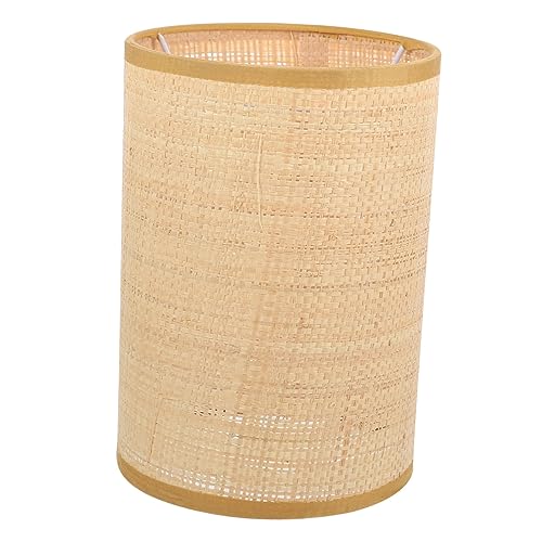 PRETYZOOM 対応 藤編みランプシェード 天然ラタン製 フロアランプ テーブルランプ用 簡単交換可能 おしゃれなカントリースル照明カバー