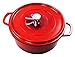 Gliniany garnek do gotowania żeliwne naczynia kuchenne Zapiekanka z holenderskiego piekarnika z pokrywką Nieprzywierająca powłoka emaliowana-pomarańczowa pojemność 3,8 l (kolor: pomarańczowy) (czerw