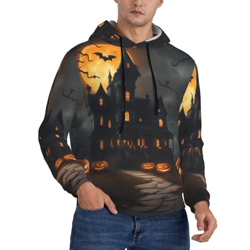 Sweat à capuche homme imprimé horreur Halloween pour look décontracté toutes saisons