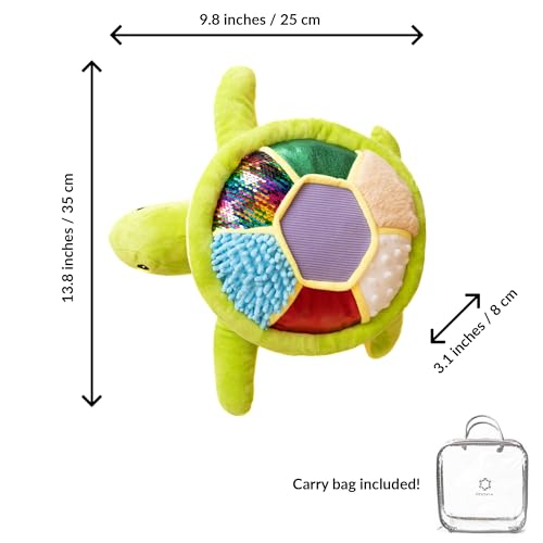 Image of ODOXIA Sensory Turtle Stuffed Animal | Sensory Plush Toy | Fidget Stuffed Animal for Kids | Great for Sensory Needs | Sensory Stuffed Animals for Children | Sensory Pillow Plush