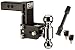 B&W Hitches TS10037B Tow & Stow Model 8 5-5.5" Adjustable Dual Ball Mount Hitch and 5/8" Black Receiver Hitch Lock