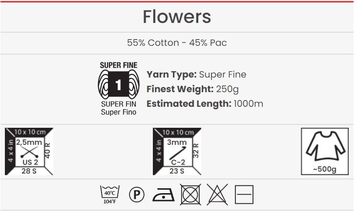 Image of Yarn Art YarnArt Flowers Yarn 55% Cotton 45% Acrylic 250gr 1094yds Multicolor Cotton Yarn Rainbow Crochet Yarn Spring Summer - 1 Fine Sport Skein (254)