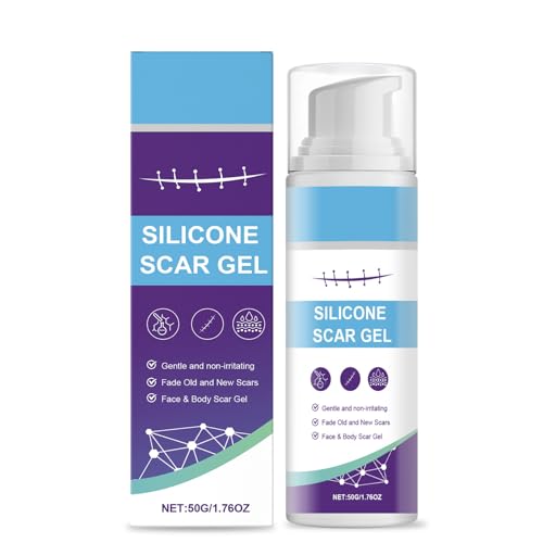 Silicone Scar Gel - Advanced Scar Treatment Gel for Old & New Scars - Scar Removal Cream for C-Section Stretch Marks Acne Surgery & Keloid Bump - Smooth Fade & Repair Skin