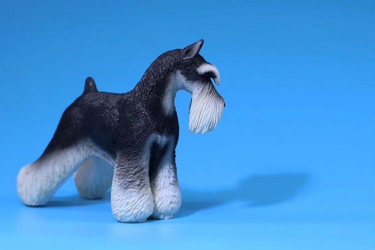 MRZ Schnauzer Statue Schnauzer Figurine for Desktop Decor Durable Polyresin with Intricate Details Gifts for Mom Birthday