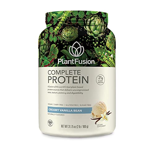 Plantfusion Complete Plant Based Pea Protein Powder Bundle, Non-Gmo, Vegan, Dairy Free, Gluten Free, Soy Free, Allergy Free W/Digestive Enzymes, Dietary Supplement, Vanilla Bean And Chocolate 2 Pound #TOP1