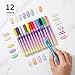 12 Colors Art Markers Set with Nail Stickers, 0.5mm Nail Polish Pens, Professional Waterproof, Quick-Drying 3D Drawing Dotting Liner Brush, Essential Manicure Tools Kit for Nail Art Beginners