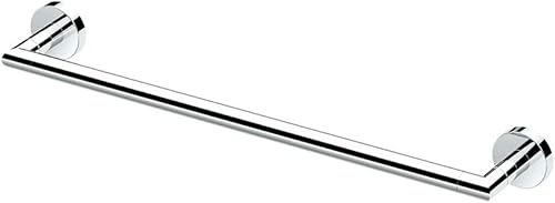 Gatco 4631 Glam - Toallero individual, 18 pulgadas, cromado, soporte de toalla montado en la pared para baño
