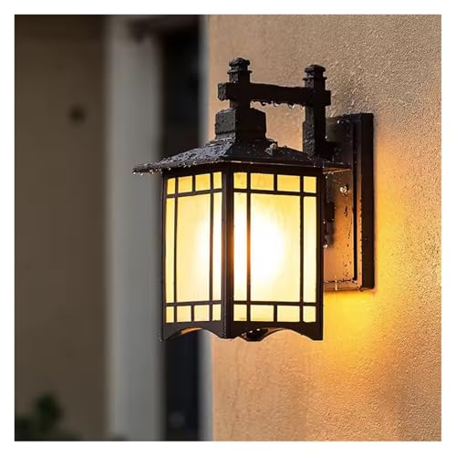 Lámpara de Pared Moderna e Impermeable - Luz Exterior Minimalista de Estilo Europeo para balcón, Patio y Pasillo. Diseño Sencillo. Ideal para pasillos Chinos y Jardines.