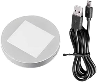 Oniissy Luz inferior del microscopio, luz LED transmisiva, iluminación de microscopio digital LCD, fuente de luz transmisiva de brillo ajustable (A)