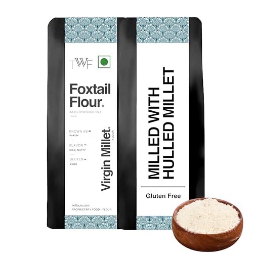 Image of TWF Foxtail Flour | 500gm | Stone Ground | Not Pulverized | Kakum /Kangni Atta | Naturally Gluten-Free | Virgin - Nutrient Rich