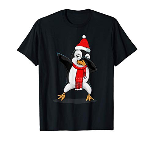 Dabbing Pingüino Divertidos Regalos De Disfraces De Navidad Camiseta