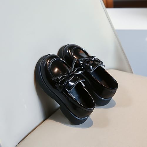Image of Toddler Girls Mary Jane Dress Shoes Little Kids Ballet Flats Bowkont Flower Wedding Party School Princess Shoes