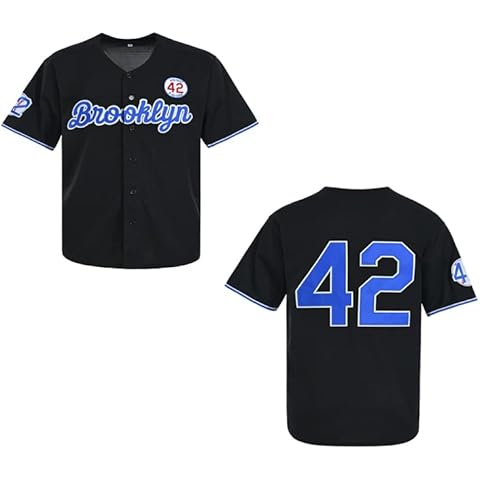 Madjus Youth Black Legend 42 Button Down Jersey Boys Hip Hop Baseball Jersey Stitched (as1, Alpha, m, Regular, Black) Cover