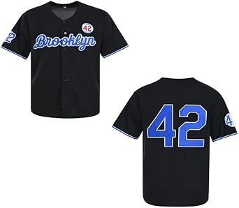 Madjus Youth Black Legend 42 Button Down Jersey Boys Hip Hop Baseball Jersey Stitched