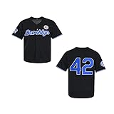 Madjus Youth Black Legend 42 Button Down Jersey Boys Hip Hop Baseball Jersey Stitched (as1, Alpha, l, Regular, Black)