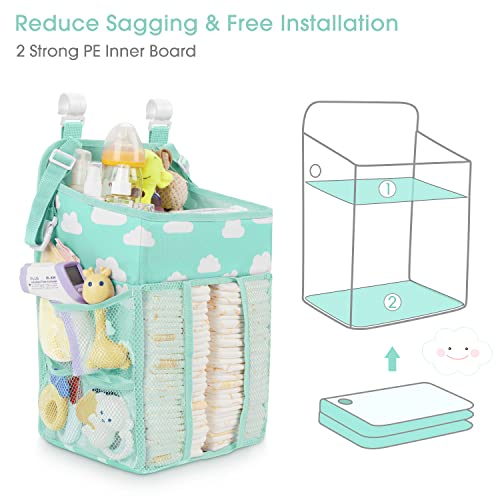 Maliton Changing Table Diaper Organizer Baby Hanging Diaper Stacker